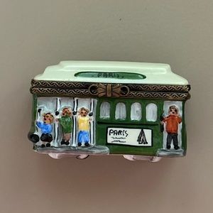 Paris Trolley Car ~ Rochard  Limoges  Box - Peint main ~Rare HTF